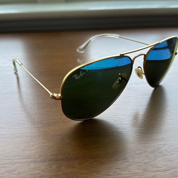 RAY-BAN Aviator Flash Lenses Blue - Picture 4 of 7